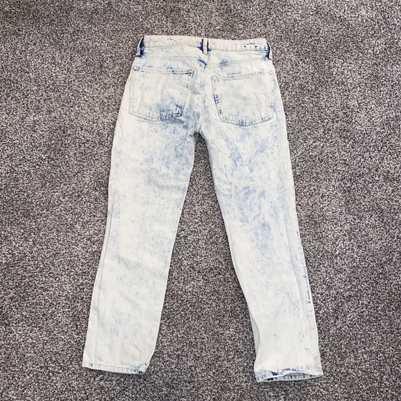 GAP Jeans Womens 4/27 Reg Bleach Wash Boyfriend Denim Stretch - Picture 4 of 4